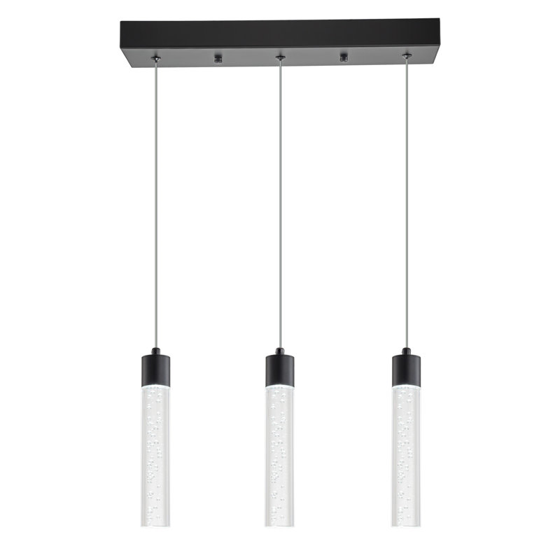 Luminaire suspendu pour îlot de cuisine Aniha, Chrome, 3