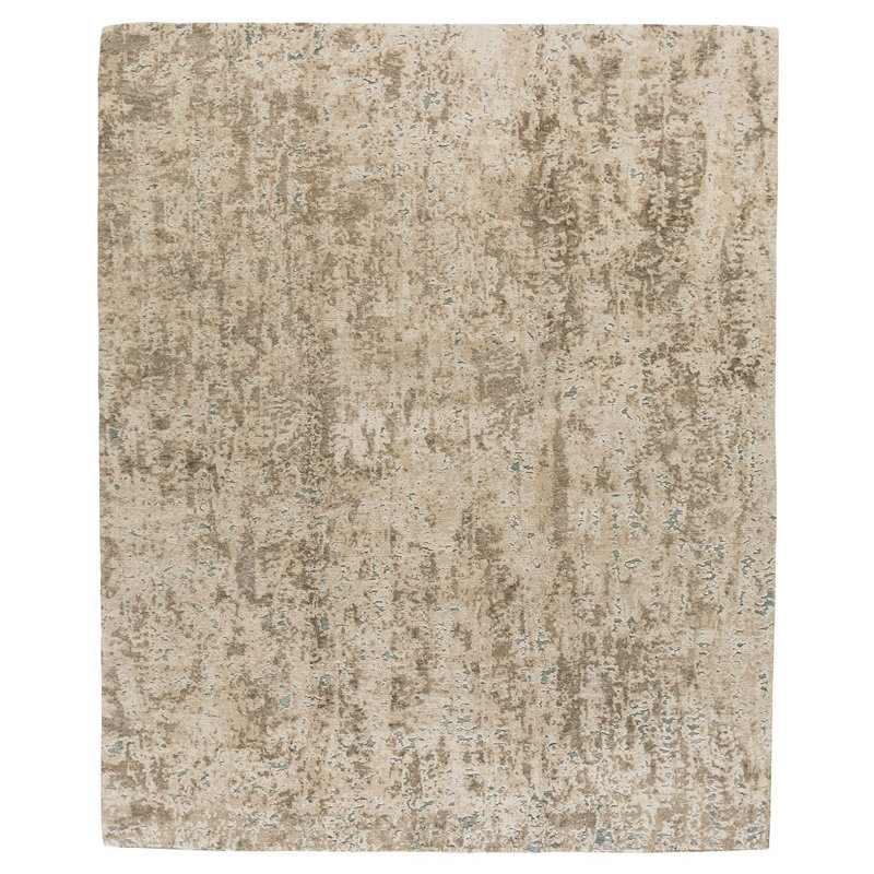 Quarry Abstract Area Rug in Beige/Brown, Rectangle 5'6" x 8'6"