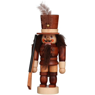  Miniature Wooden Soldier Nutcracker in Natural Finish
