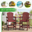 Ensemble de chaises Adirondack d'extérieur en PEHD avec plateau amovible Delman-1860200220