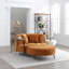 Fauteuil demi-tonneau surdimensionné avec repose-pieds, fauteuil rond avec repose-pieds, très grand ensemble de chaises de salon, vert-126396389