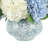 Hydrangea and Budding Stem Arrangement in Decorative Vase
