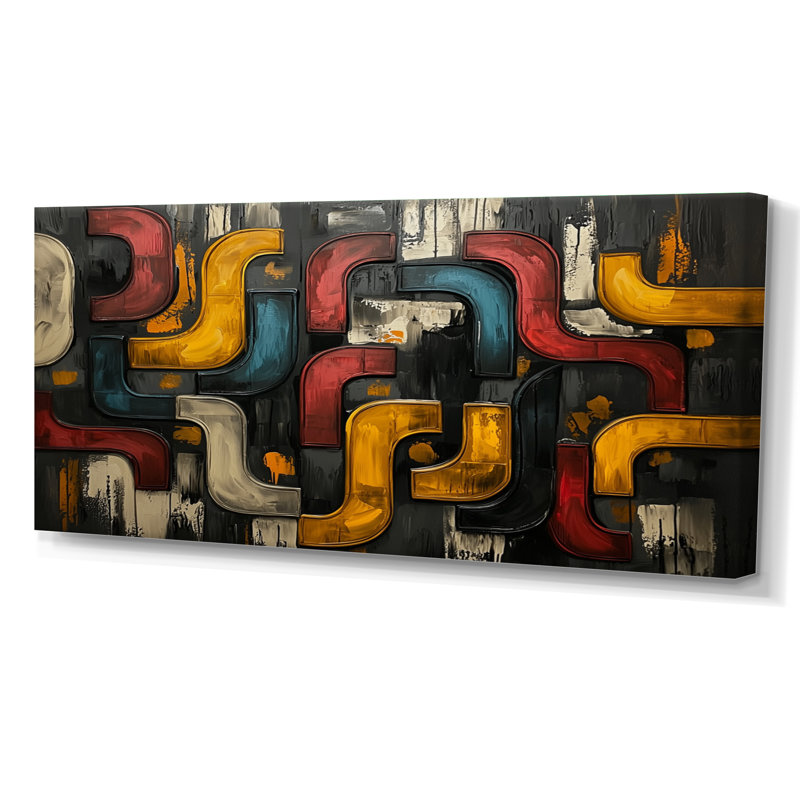 Okeima - Abstract Large Wall Art, H 28 po x l 60 po, Toile tendue, Ne s’applique pas