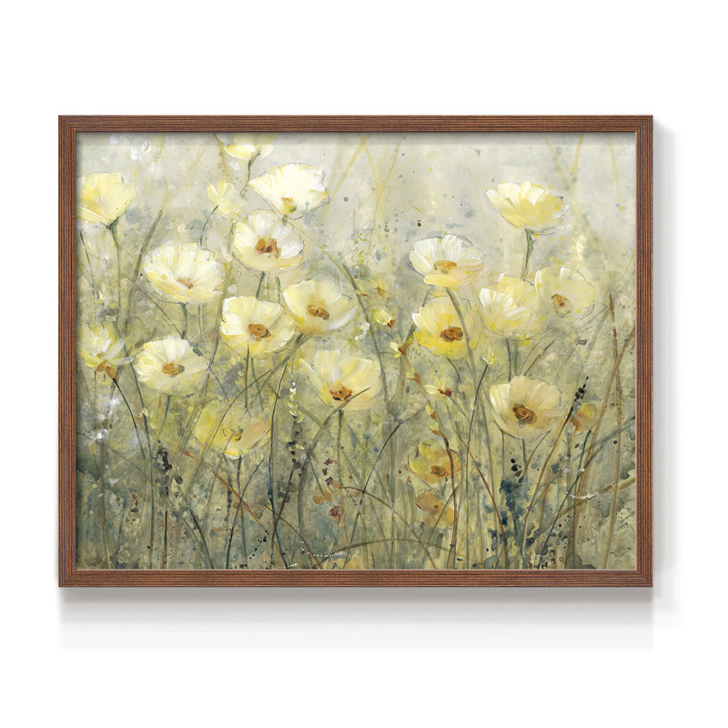 Été en fleurs I - reproduction encadrée - réarmable, Noyer, H 11 po x l 14 po