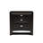 Classic Black Engineered Wood Nightstand, 2 Drawers, Felt - Lined Top Drawer, Pull Out Tray, 25.5 Inches Deep Contemporary Solid Bedside Cabinet, Knob Pulls, Easy Assembly, Ideal For Bedroom Use-130770248