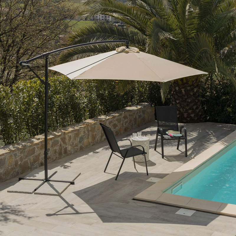 Nona 247cm X 0cm Rectangular Cantilever Parasol, Beige
