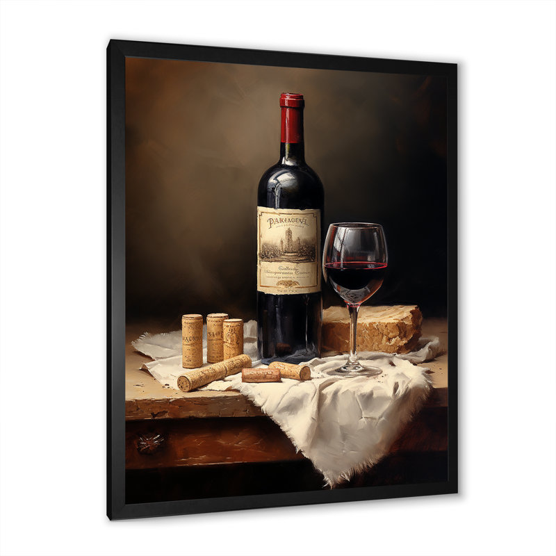 Barolos, impression sur toile, Cadre simple noir, H 32 po x l 16 po x P 1 po