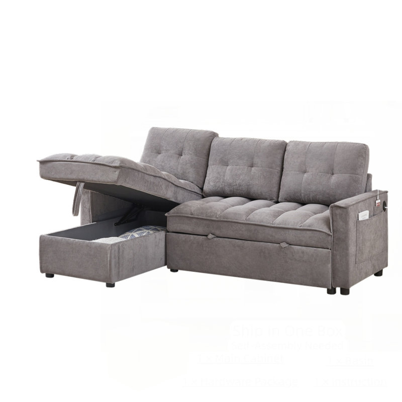 Nickcola Upholstered 78.25'' Sofa, Dark Gray