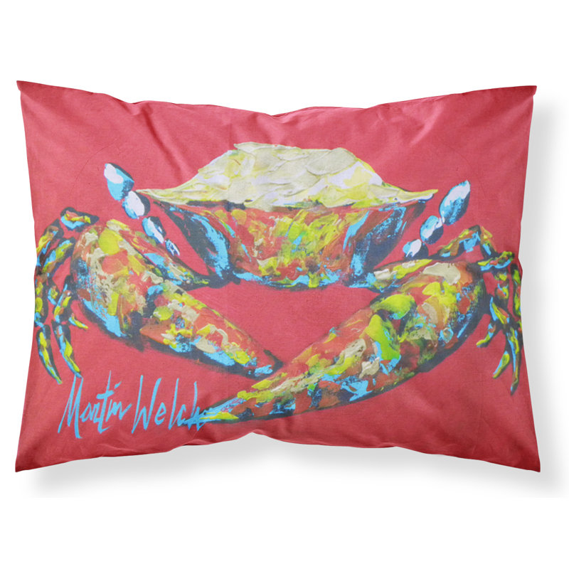 Taie d’oreiller de mer crabe à l’eau de mer