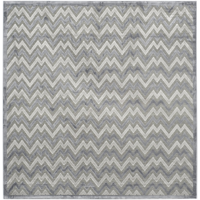 Drew Performance Chevron Rug, Square 6'7"