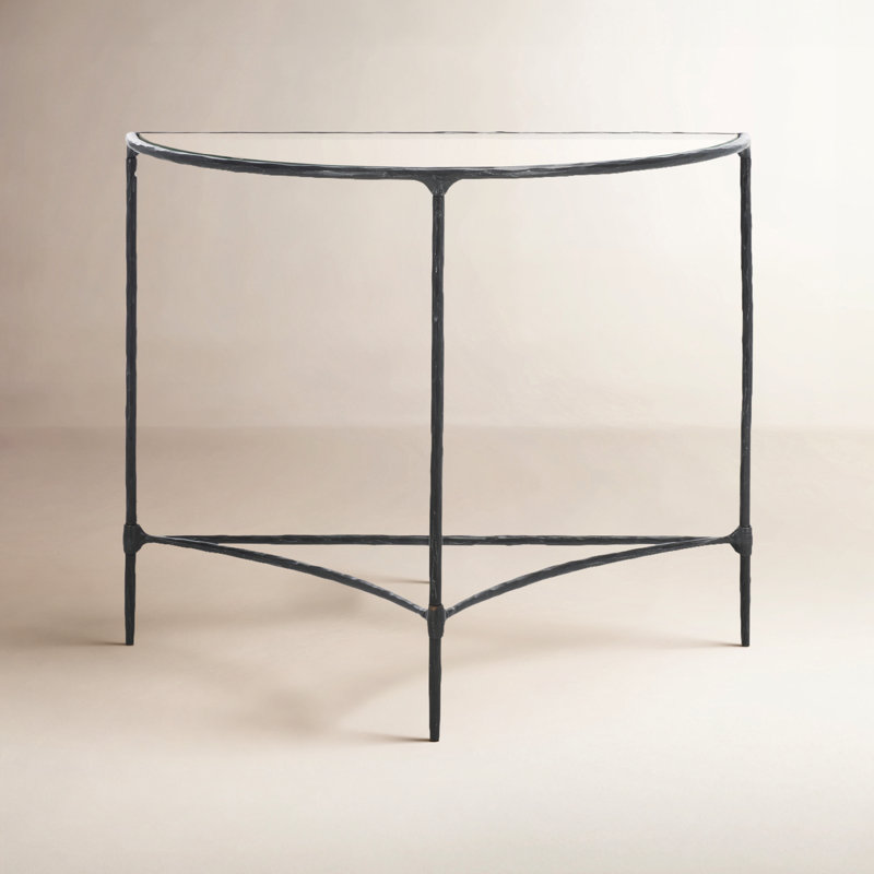 Isabellina Half Moon Console, Black