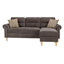 Ensemble de canapé modulaire réversible en polyfibre brun clair