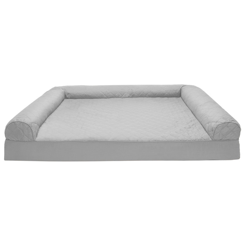 Orthopedic Polyester Pet Bed, Jumbo Plus (53" W x 40" D x 9.5" H), Silver Gray