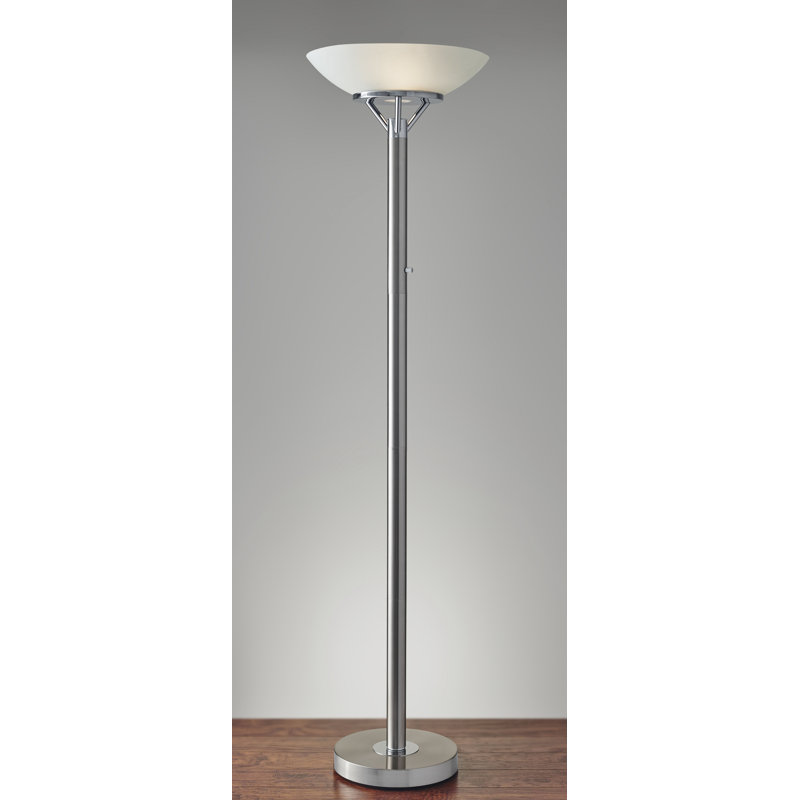 Justez 71.5'' Metal Torchiere Floor Lamp Set