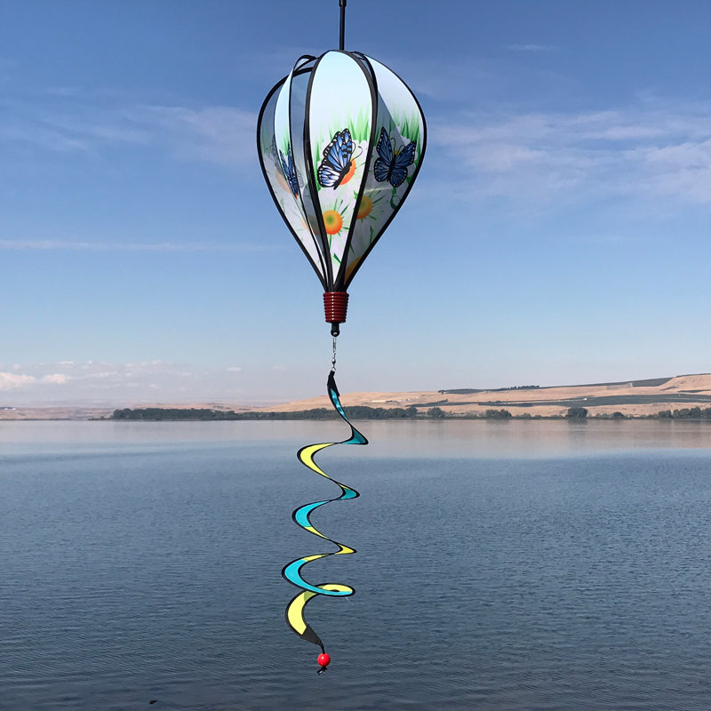 Montgolfière papillon bleu