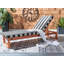 Chaise longue simple inclinable en eucalyptus avec coussins 80,9 po Faunce-2138730164-2144100989