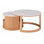 Round Nesting Coffee Table With White Marble Top