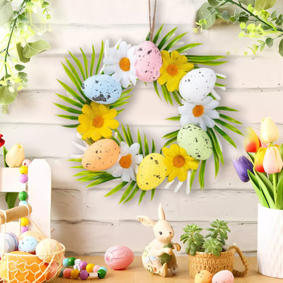 Colorful Foam Egg Wreath Easter Eggs Simulated Festive Decorations And Arrangements