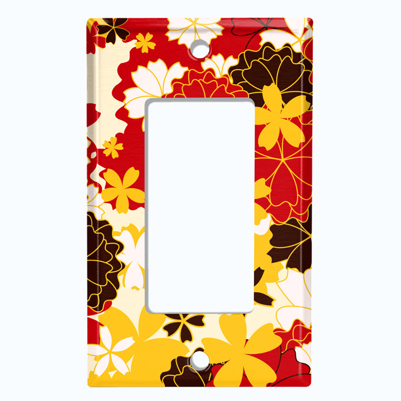 Patterned 1 - Gang Toggle Light Switch Standard Wall Plate