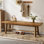 55" Solid Wood Entryway Bench, Indoor Bench End of Bed bench for Dining Room, Bedroom