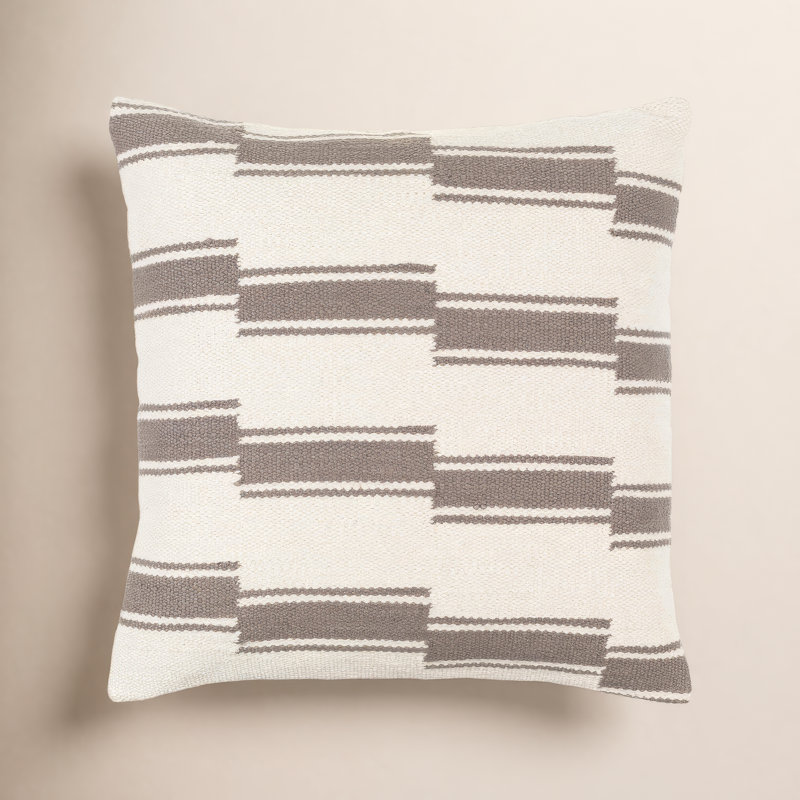 Coussin en coton Brandsville, Duvet, 18 po x 18 po