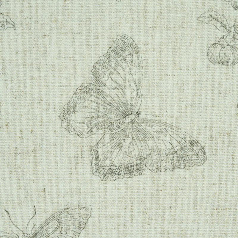 Baudin Butterfly Linen Wallpaper, Black