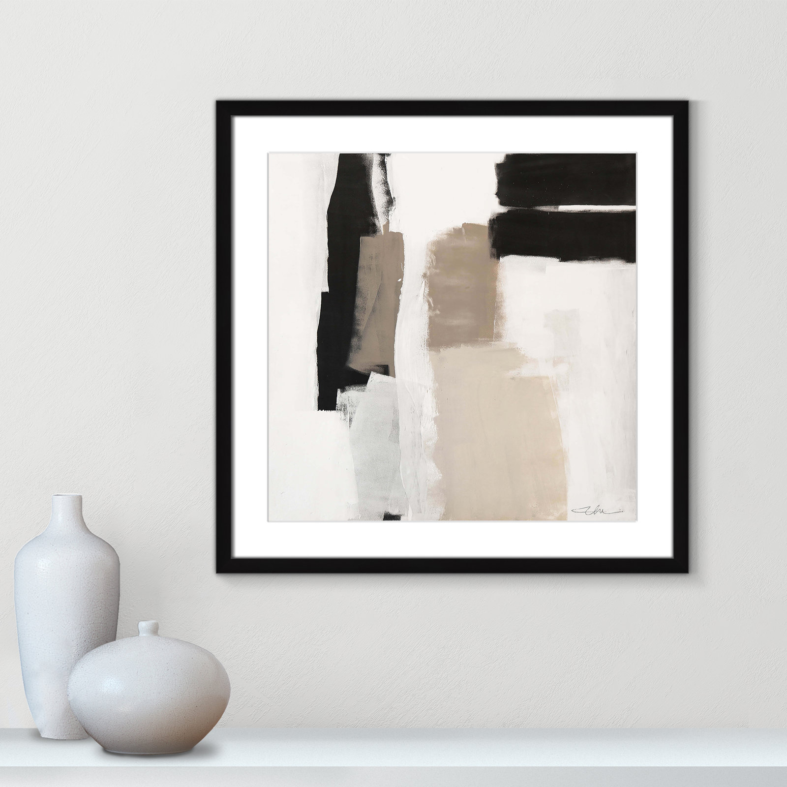 Earth Scapes II Print, 23.5" H x 23.5" W x 0.75" D, Black Box Framed