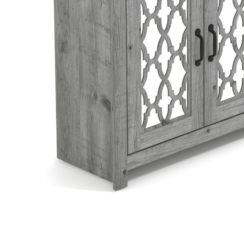 Chessani 16 Pair Shoe Storage Cabinet, Mexican Gray