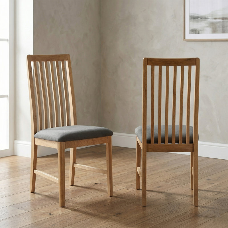 Remi Upholstered Dining Set, Oak