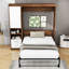 Lit escamotable avec tablettes de rangement et tiroirs Lotshaw-1893918829