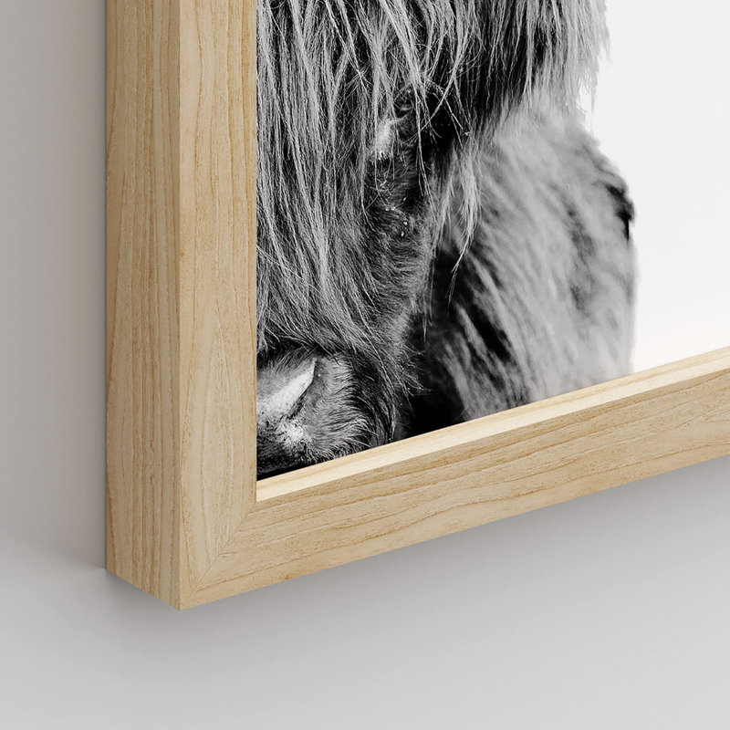 «Black and White Animal Shetland Farm Cow», reproduction imprimée sur papier, 4 pièces, Naturel, H 14 po x l 11 po