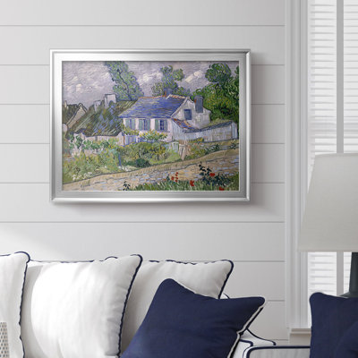 Houses in Auvers-Vincent van Gogh-Framed Gallery Wrapped Canvas-1890