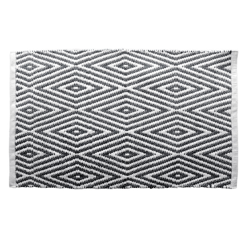 Sclafani Cotton Bath Rug, Black