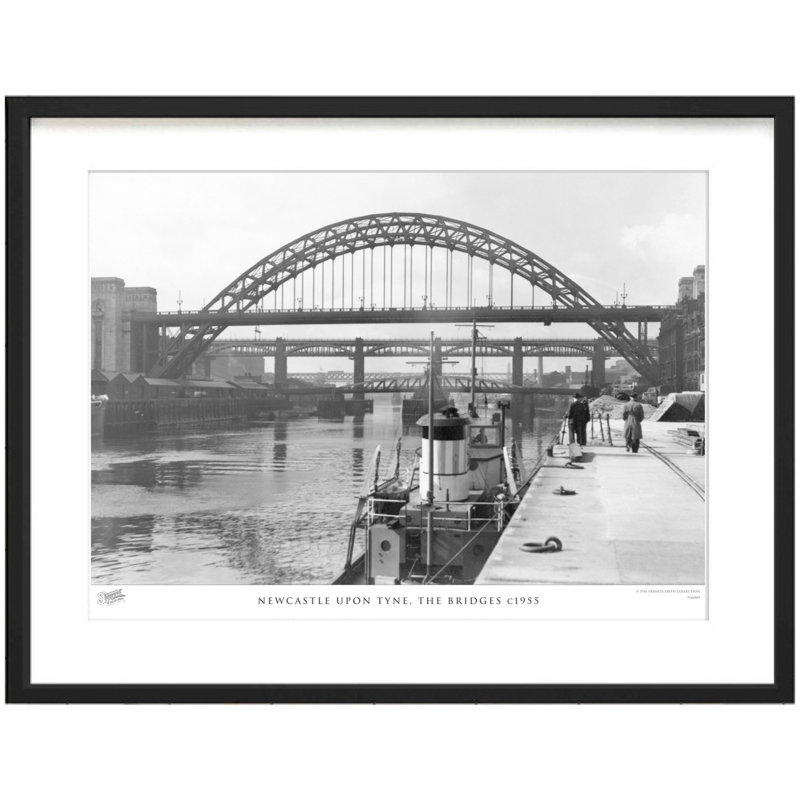 Newcastle Upon Tyne, The Bridges C1955 by Francis Frith - Single Picture Frame Print, 60cm H x 80cm W x 2.3cm D