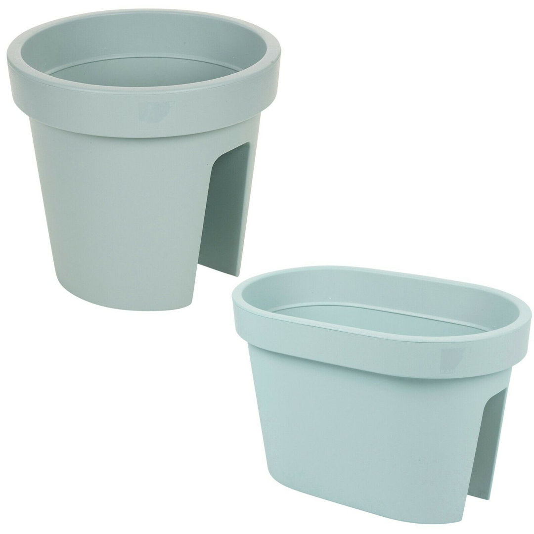 Flower Bridge Plant Pot Eggshell Blue,Round
