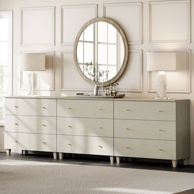 Commode 3 en 1 Lysiane avec 9 tiroirs pour la chambre à coucher