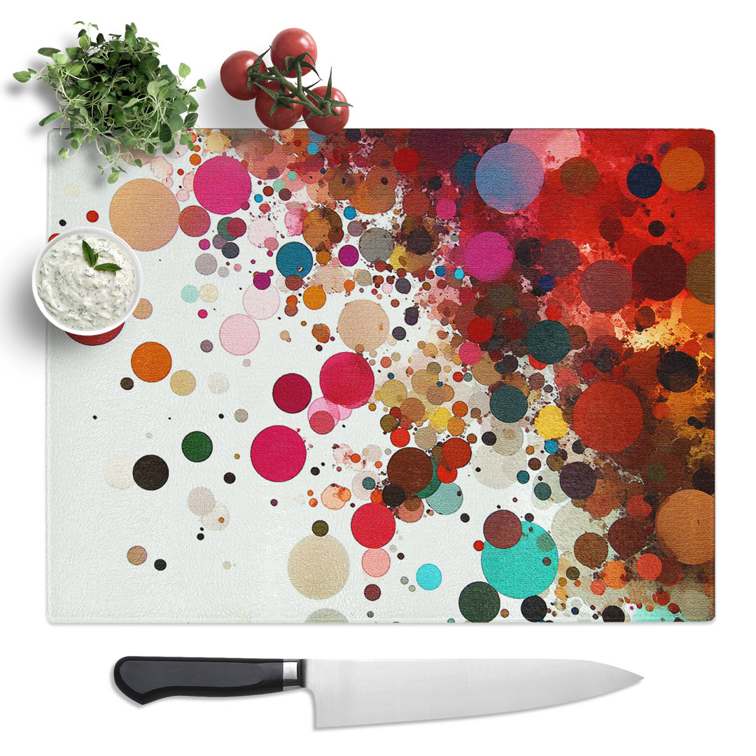 Abstract Dots Vol.2  Glass Chopping Board