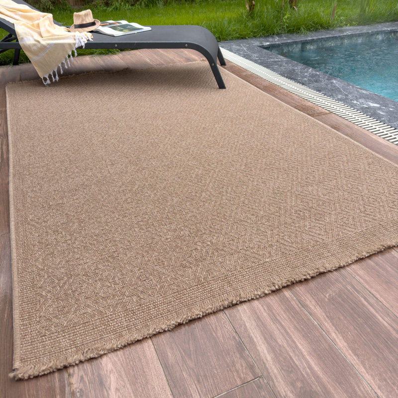 Nature Collection Geometric Indoor / Outdoor Area Rug, Rectangle 140 x 200 cm