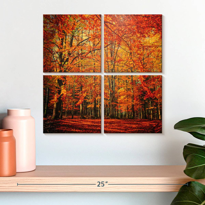 Stunning Autumn Forest, 18" H x 18" W