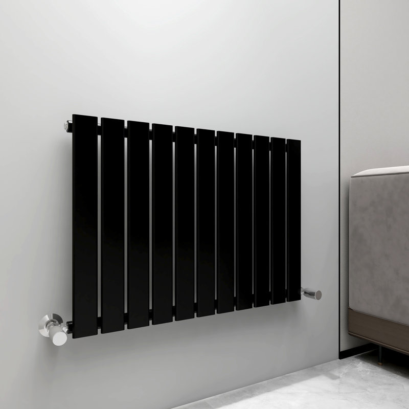 Aarvik Designer Radiator, 600cm H x 748cm W, Black