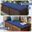 Coussin de banc d'extérieur 48 po x 16 po x 3 po imperméable bleu marine