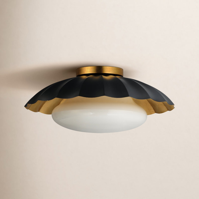 Granduca Glass Flush Mount, Black