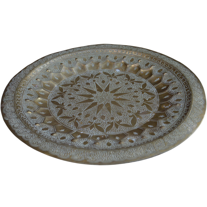 Round Geometric Decorative Tray