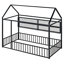 Bed House Bed Frame with Fence and Shelves-1993945014-1993945013
