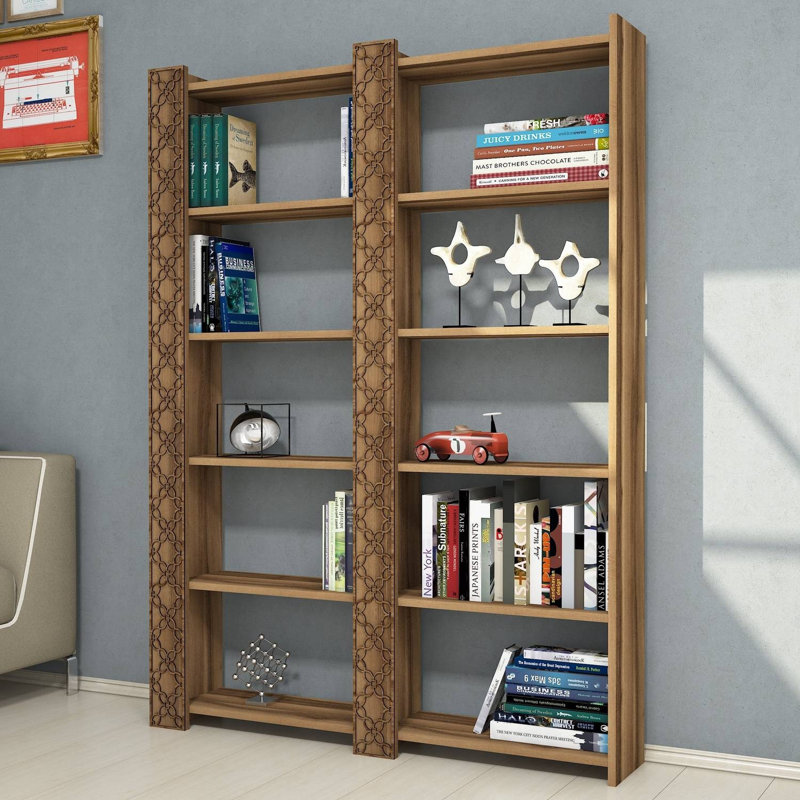 Alizeh 170cm H Standard Bookcase, Walnut