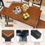 5 Piece Dining Table Set for 4 People with Rubber Wood Legs, Cross Backrest