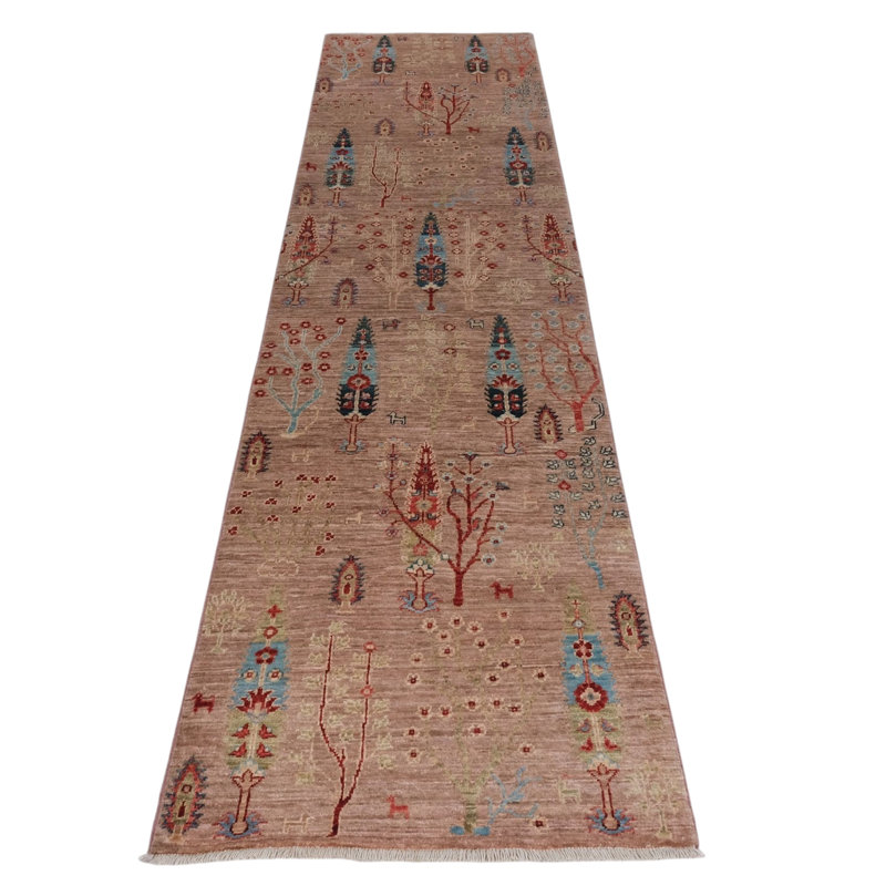 High-Quality Hand-Knotted Pink And Red Area Rug
