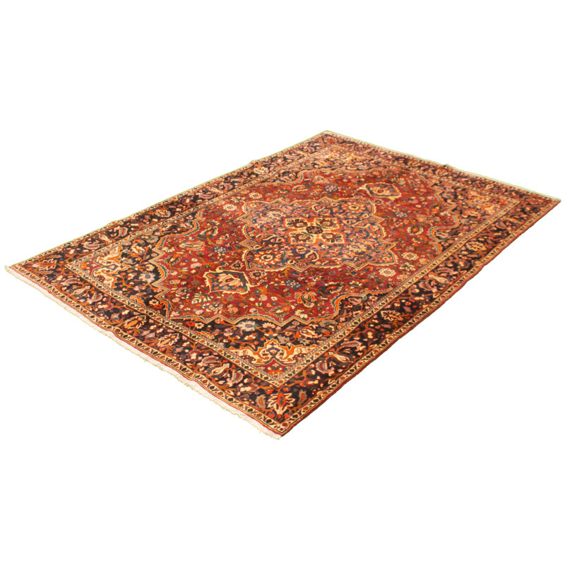 Tapis unique en laine noué à la main 6 pi 5 po x 9 pi 8 po nouvel âge Kangley