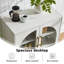 Buffet l 32 po avec tablettes réglables et portes en verre-38832029