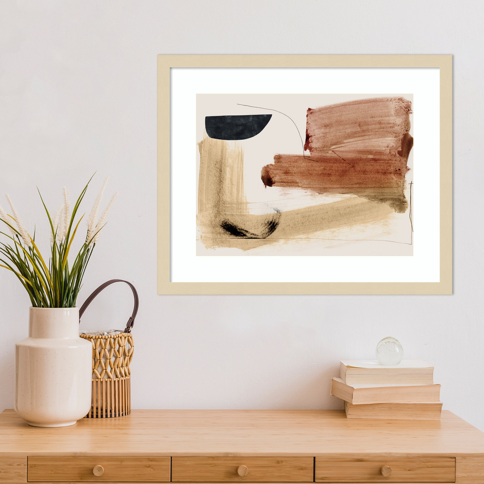 Cleve "Cooking" Print by Dan Hobday, Brown, 17" H x 21" W